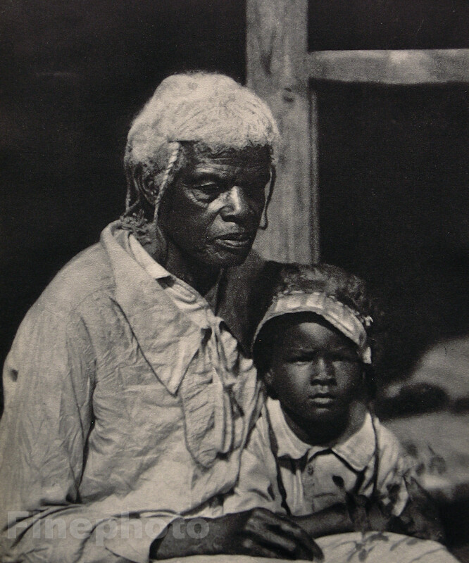 1931 Vintage Black Negro Old South Woman Child Photo Gravure Art By DORIS ULMANN