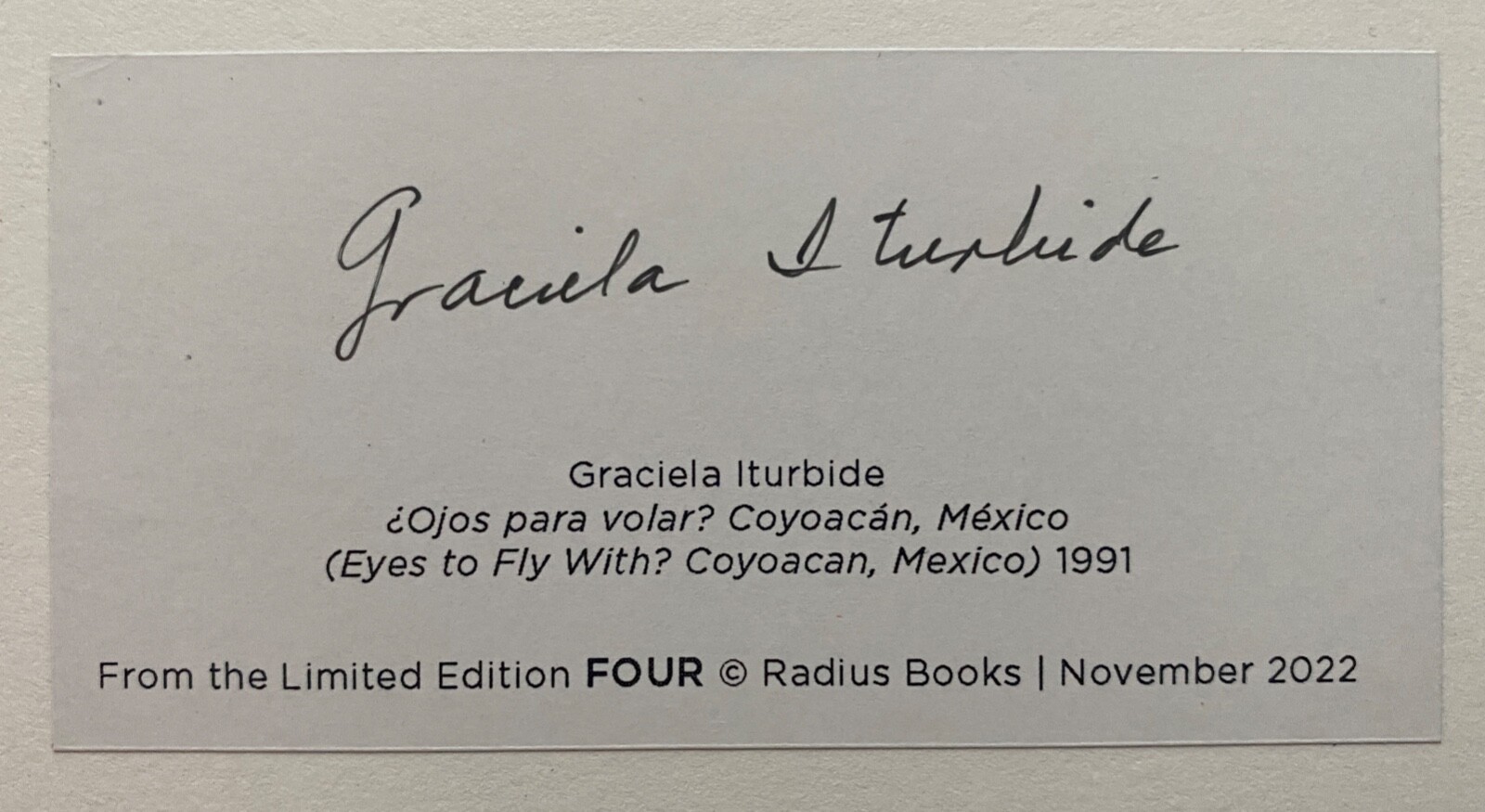 GRACIELA ITURBIDE signed limited edition photograph – FOUR Portfolio (2022)