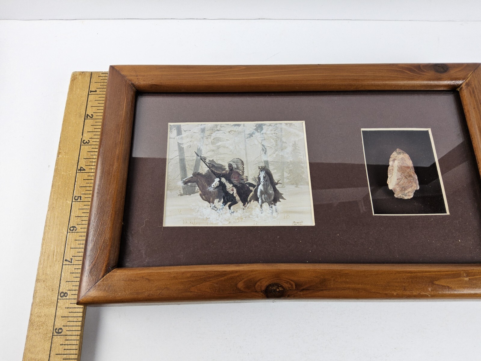 Marguerite Fields Lithograph “Mystic Warriors” Framed Matted Arrowhead Art Print