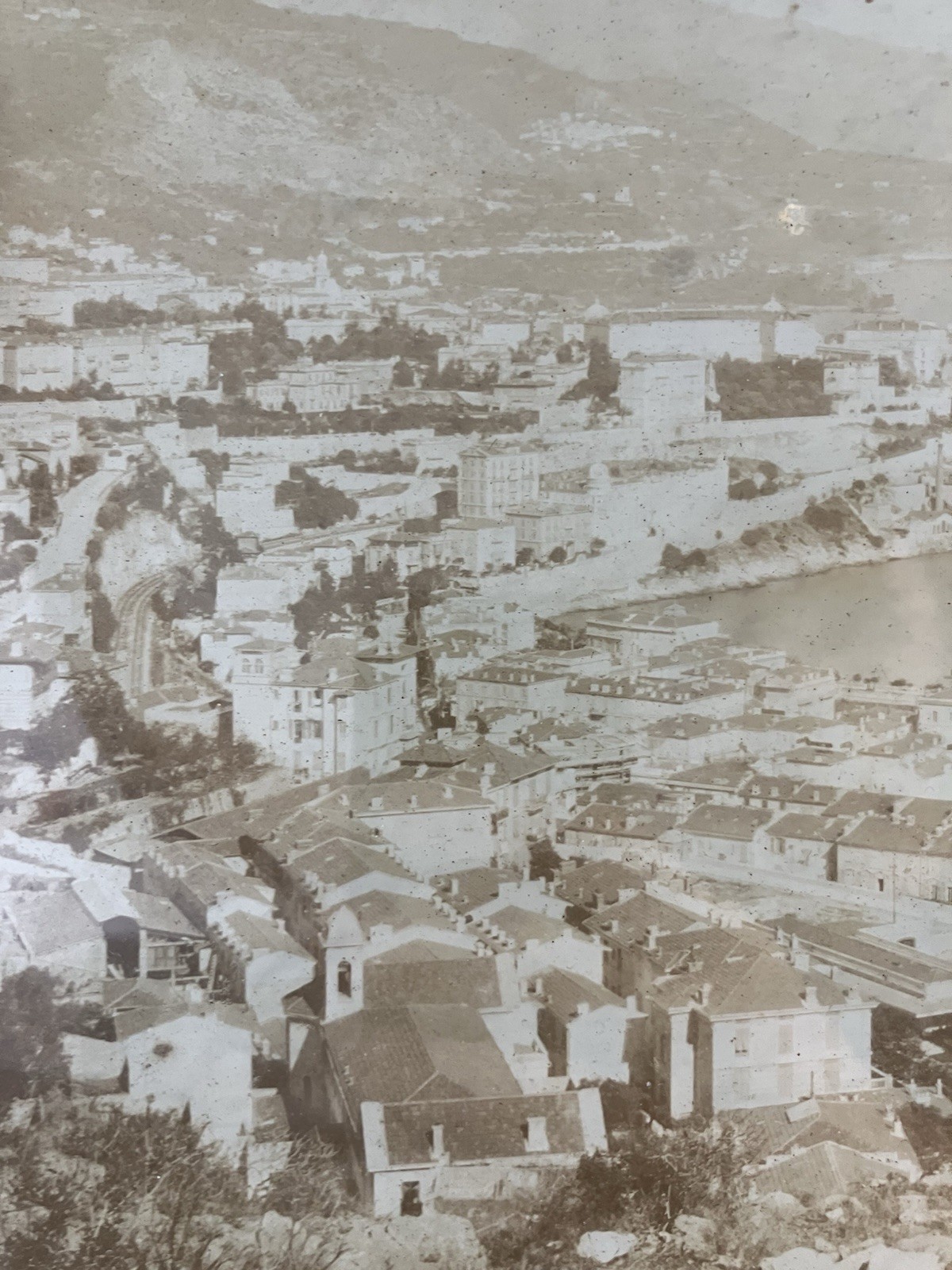 Jean GILETTA (1856-1933) Photograph Panorama Of Monaco General View 23 X 58 Cm