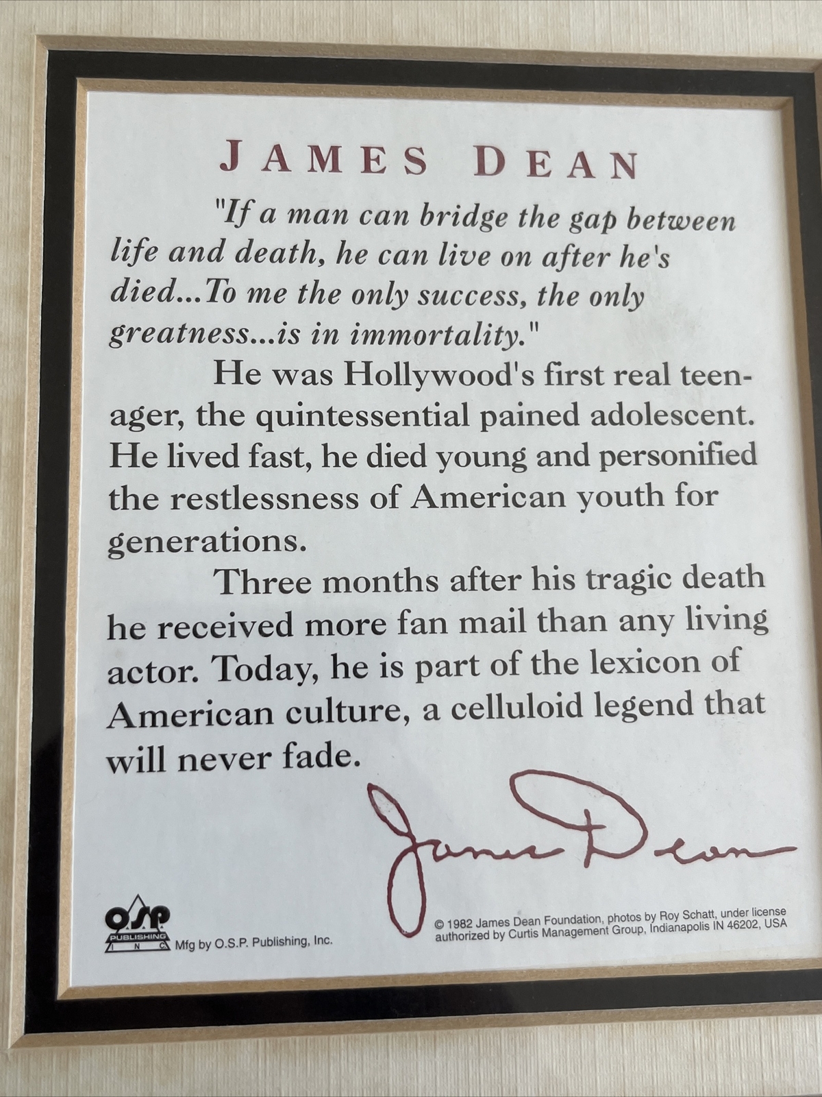 Vintage 1982 James Dean Special Collector’s Edition #11-002