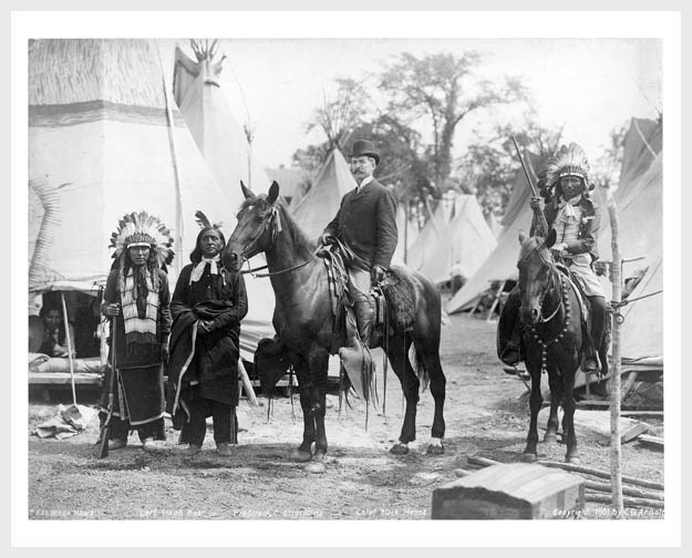 Photo Of Native American Indians White Hawk – Left Hand Bear – Chief Black Heart