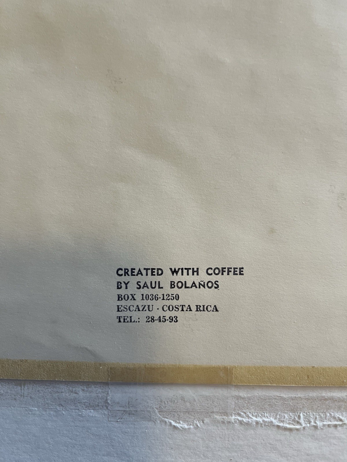 Rare- SAUL BOLANOS Photo. Cafegrafia (Coffee Grapgics) Costa Rica-Photographer