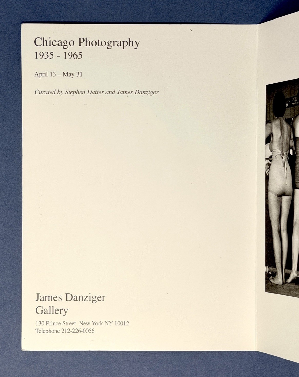 Aaron Siskind Group Art Show Announcement Card 1996 – Chicago Photography