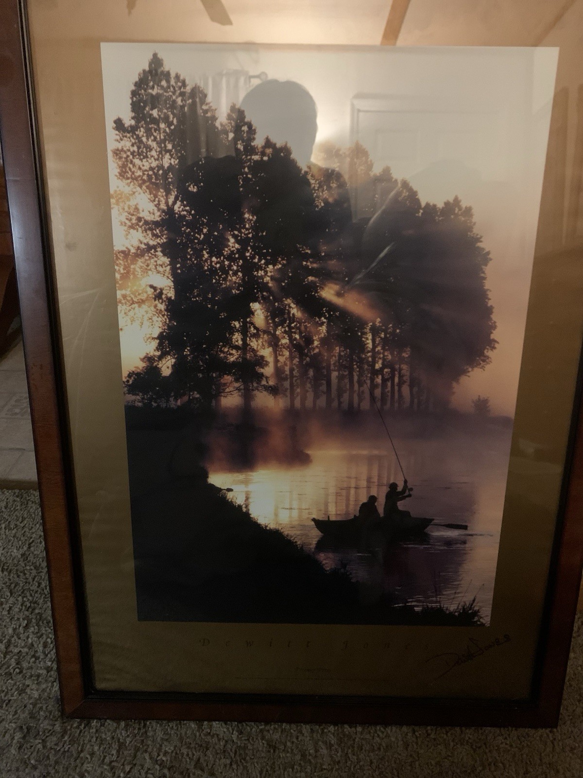 Dewitt Jones National Geo Photographer Signed Print Rare Fishing Collectors Item