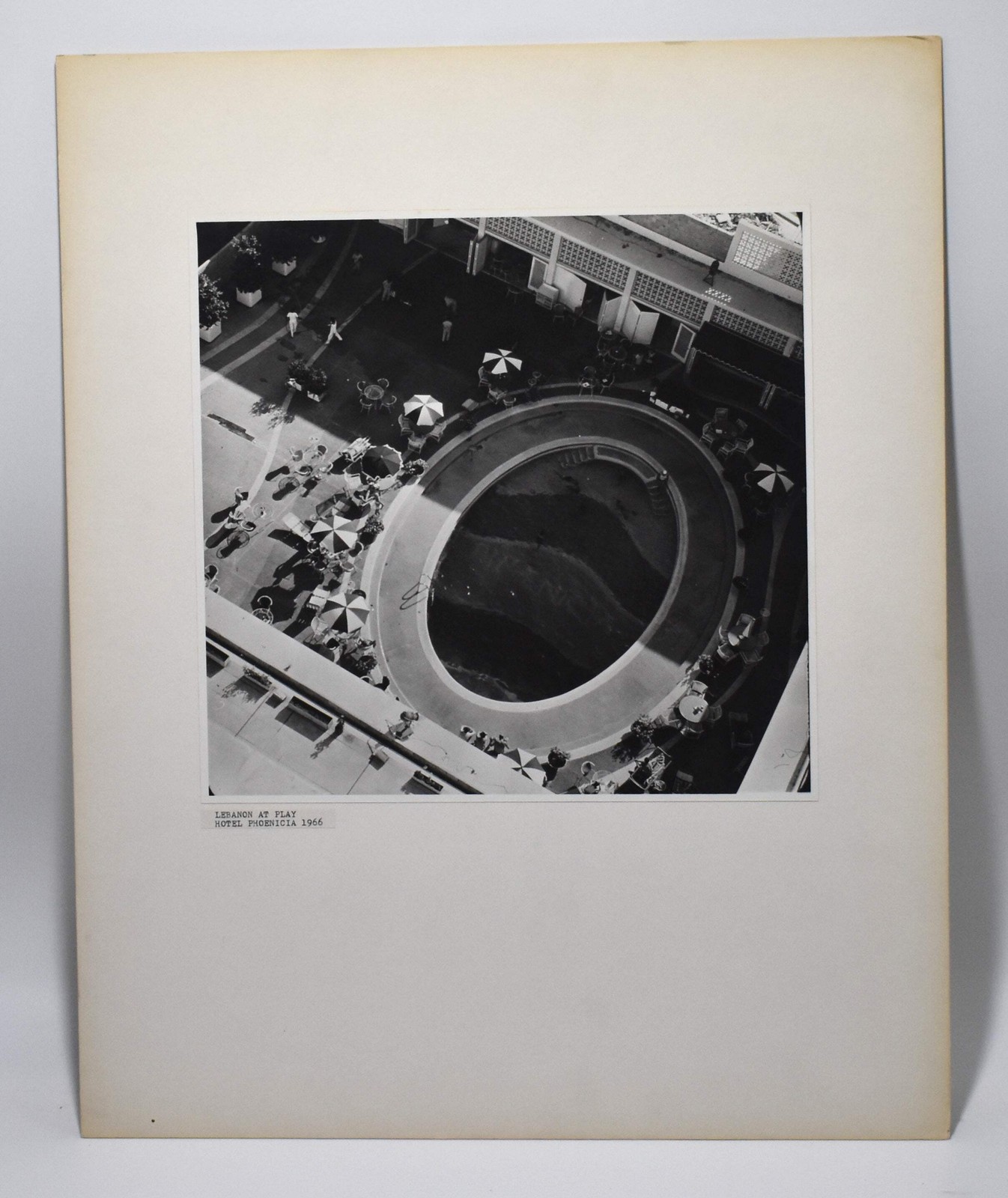 Vtg J.W. Howlett Black + White Photograph ‘Lebanon at Play Hotel Phoenicia 1966’