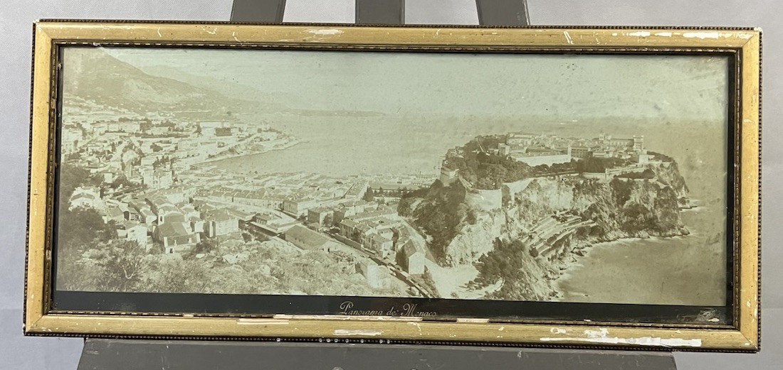 Jean GILETTA (1856-1933) Photograph Panorama Of Monaco General View 23 X 58 Cm