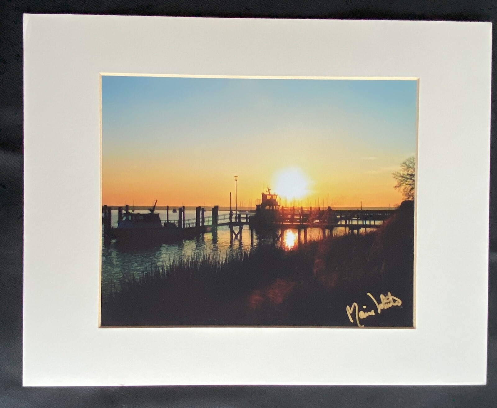 11 X 14 Matted Photo – signed by photographer Marie Whitton- SUNSET @ ST MARYS