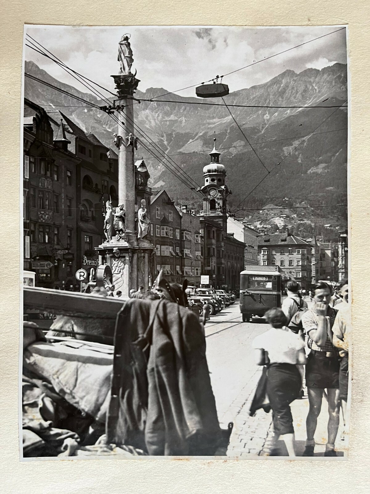23x17cm Genuine Barite photo around 1930 “Innsbruck” from photographers estate photo