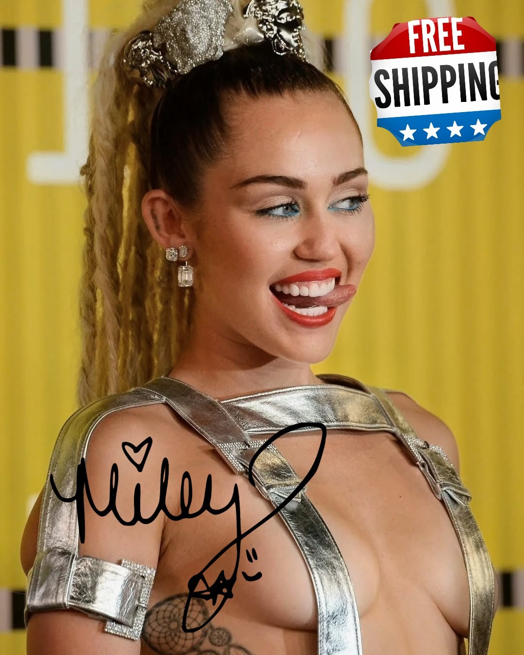 Miley Cyrus Autographed 8×10 Signed Photo Reprint Fast Free Shipping