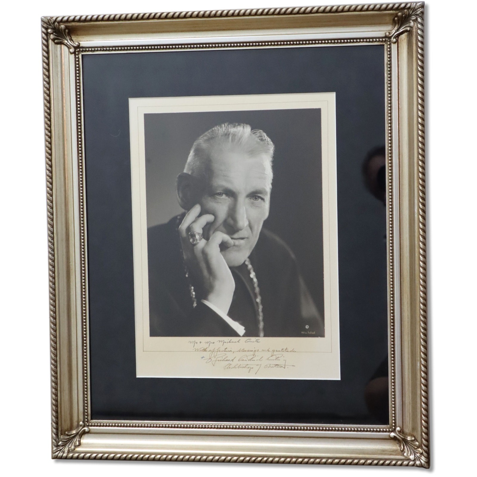 Archbishop Cardinal Richard Cushing Bachrach Photograph 27×22 Signed 1961