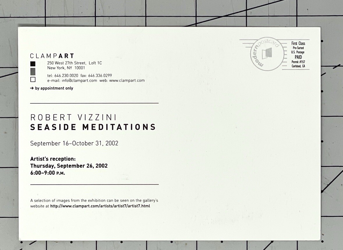 Robert Vizzini (b. 1952) Art Announcement Card 2002 – Seaside Meditations