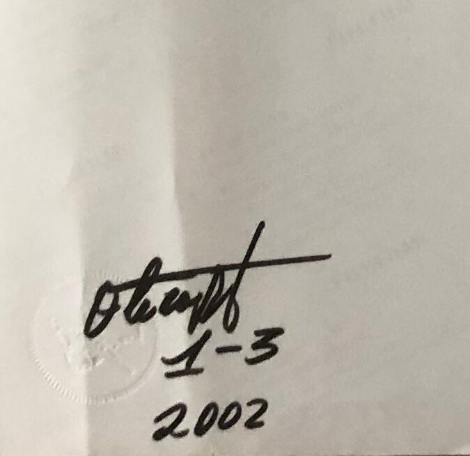 Photograph of Carlos Otero “Bad Character”, 2002. Original signed