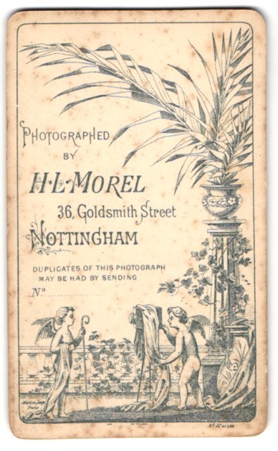Photograph H. L. Morel, Nottingham, 36 Goldsmith Street, Two Angels Making One