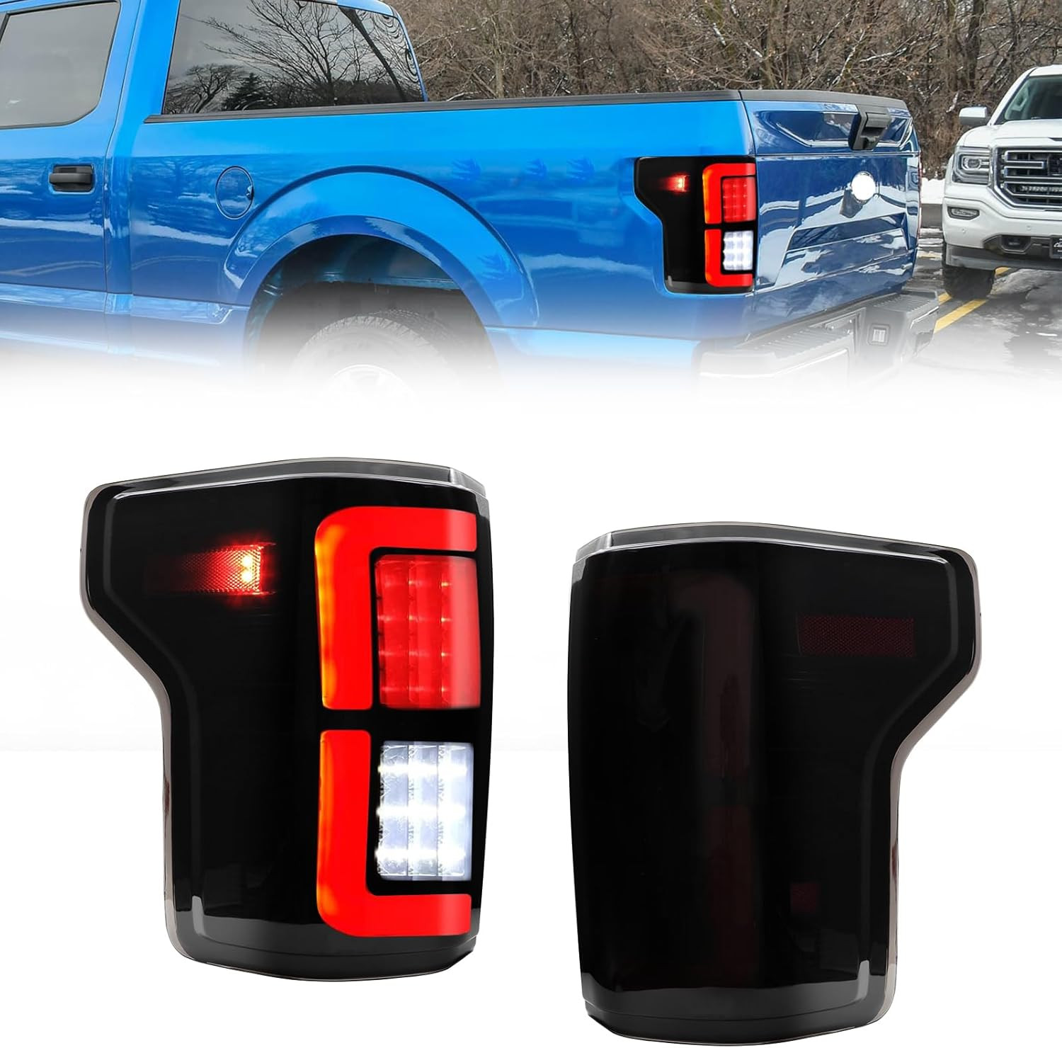 LED Tail Light Assembly Compatible with 2015 2016 2017 2018 2019 2020 Ford F150