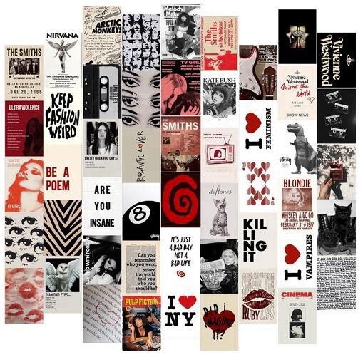 50Pcs Downtown Girl Decor, Wall Collage Kit, Room Aesthetic, 4″x6″ Vintage Photo