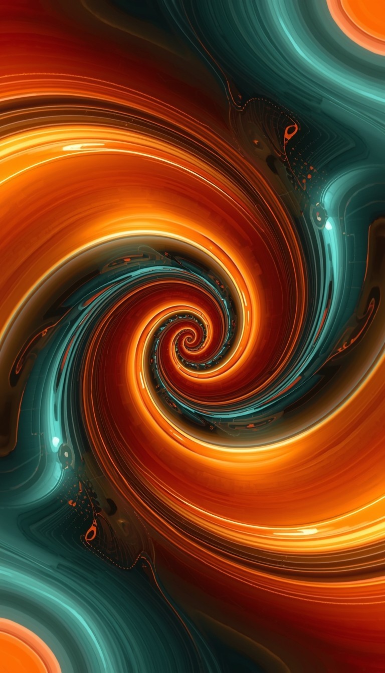 Abstract Fractal Spiral Digital Art Wallpaper Modern AI Background