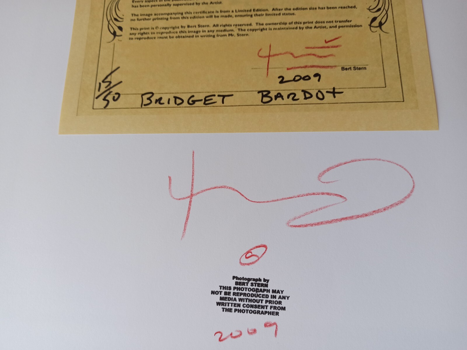 Bert Stern (1929-2013) – Brigitte Bardot – signed photo + COA