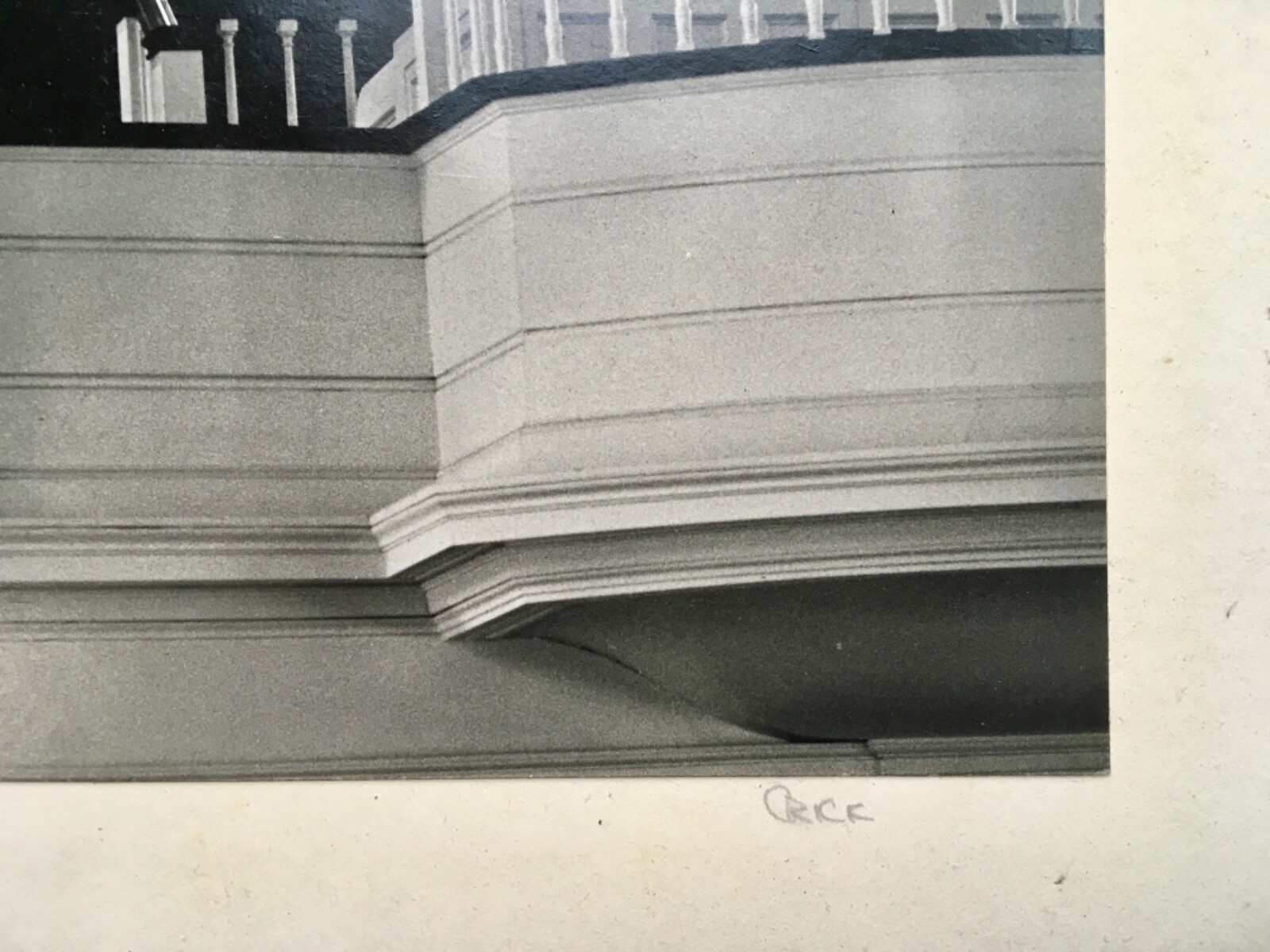 Vintage Original 1970s B&W Art Photograph Man Church Bible Reading Signed Crick