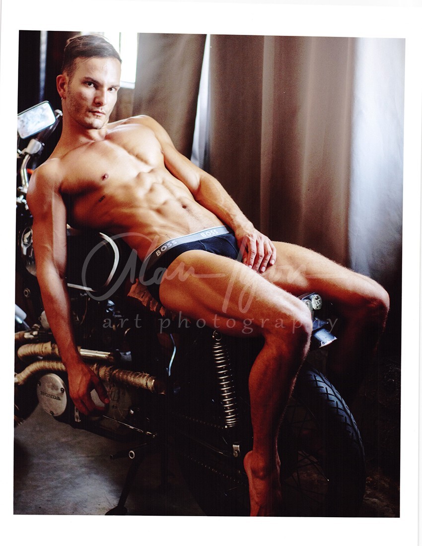 11 X 8.5 Alan Lyon Original Male Photo gay interest (6) Marcellus motorcycle