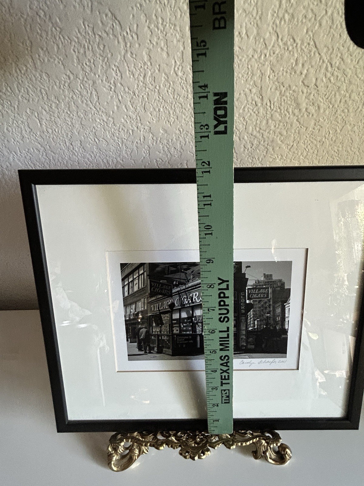 Signed Carolyn Schaefer NYC Photo 2001 Greenwich Village Framed 13×12