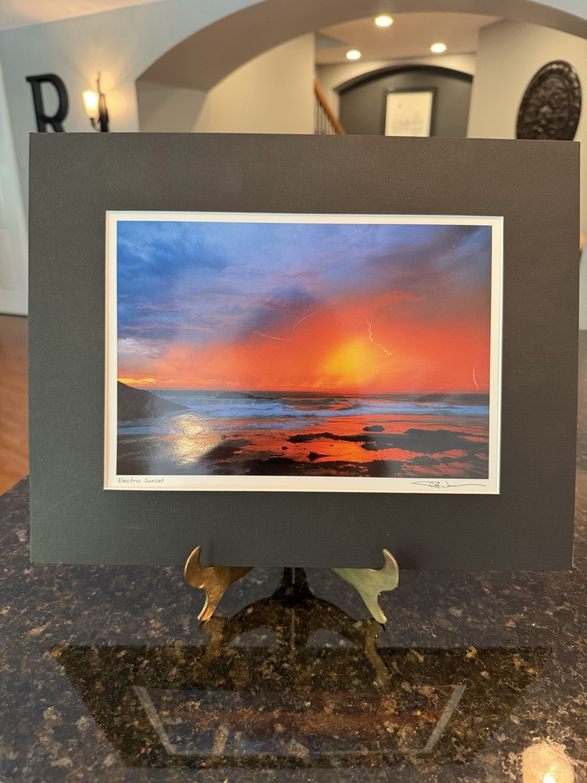 Electric Sunset Laguna Beach Photo 14X11 Signed By Photographer See Details