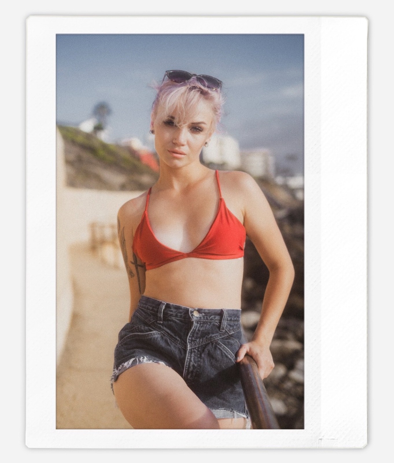 Art pinup bunny model Cheyanne Instax Wide Instant Film Print Fujifilm