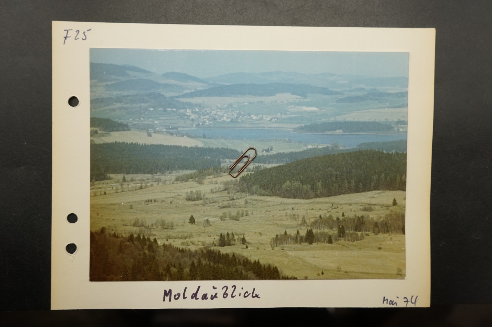 Photo View Klattau Czech Republic Vltava View Landscape Color 1974 Forest Village Picture