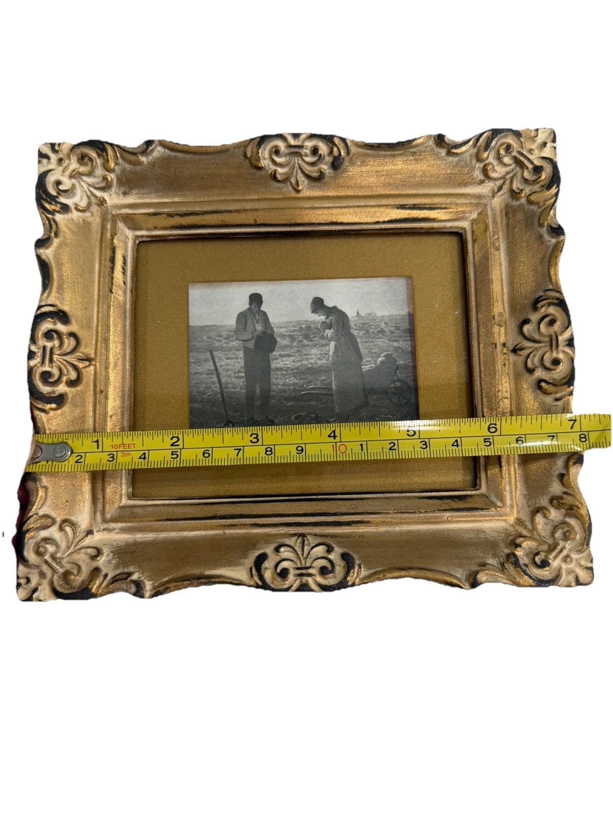 Vintage Mid-Century “The Angelus” Framed Print – Gold Frame French