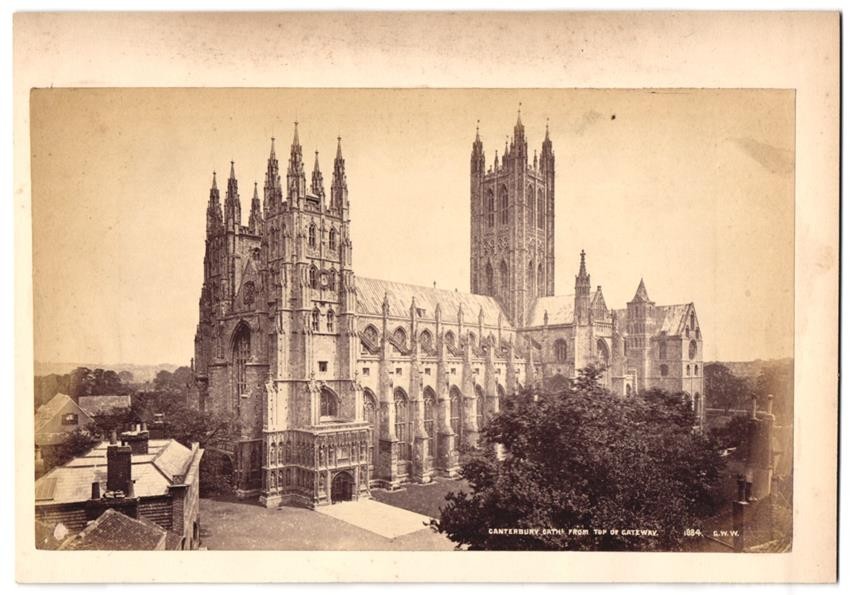 Photograph G.W.W., View Canterbury, Cathedral from the Gateway