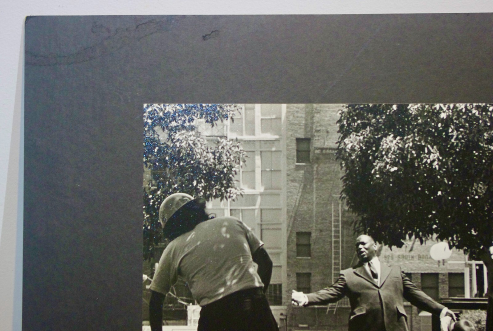 B&W Photograph- Signed Matted- 1976 Free speech public square no one listens!