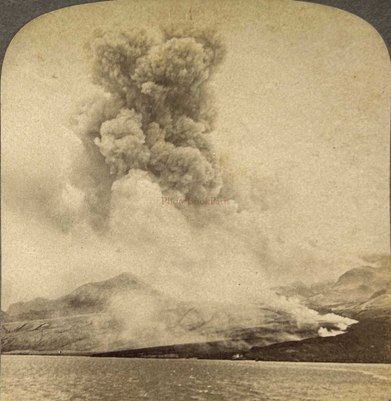 Martinique L’Rash Des Mount Pelee 1903 Photo Stereo Vintage Citrate §fn2