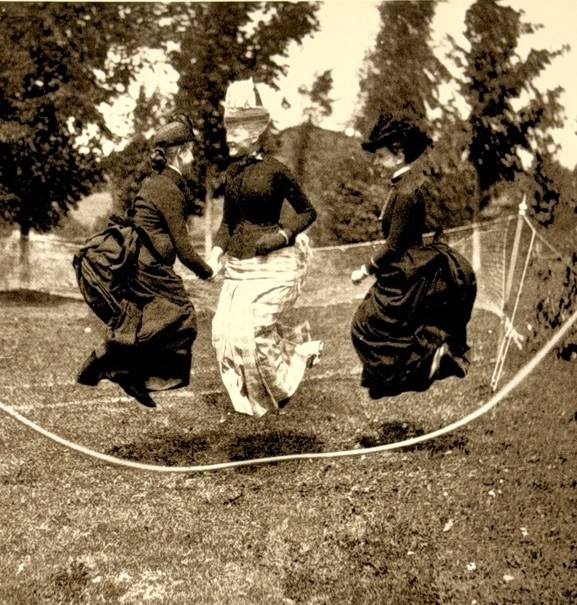 Jumping Rope, Cherry Valley NY 1888 Fotofolio Art Photo Print Card 4.25”x6”