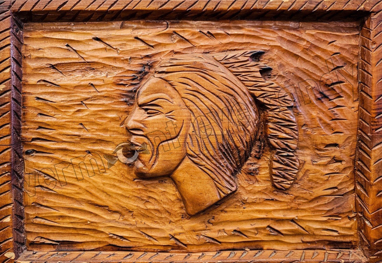 Native American Wood Carving Indigenous Face Instant DOWNLOAD Print at Home
