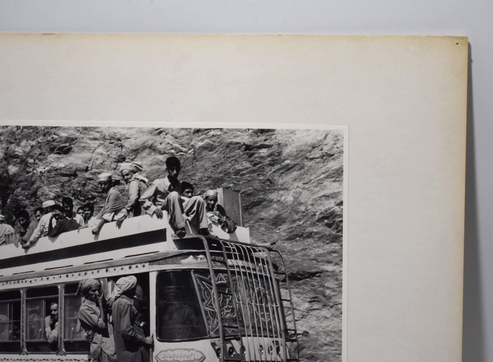 Vintage James W. Howlett Photograph, Focusing on a Group of People on a Bus