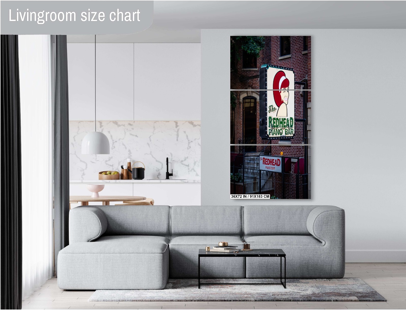 Chicago’s Redhead Piano Bar: Iconic Sign Print Wall Art Illinois Metal Canvas