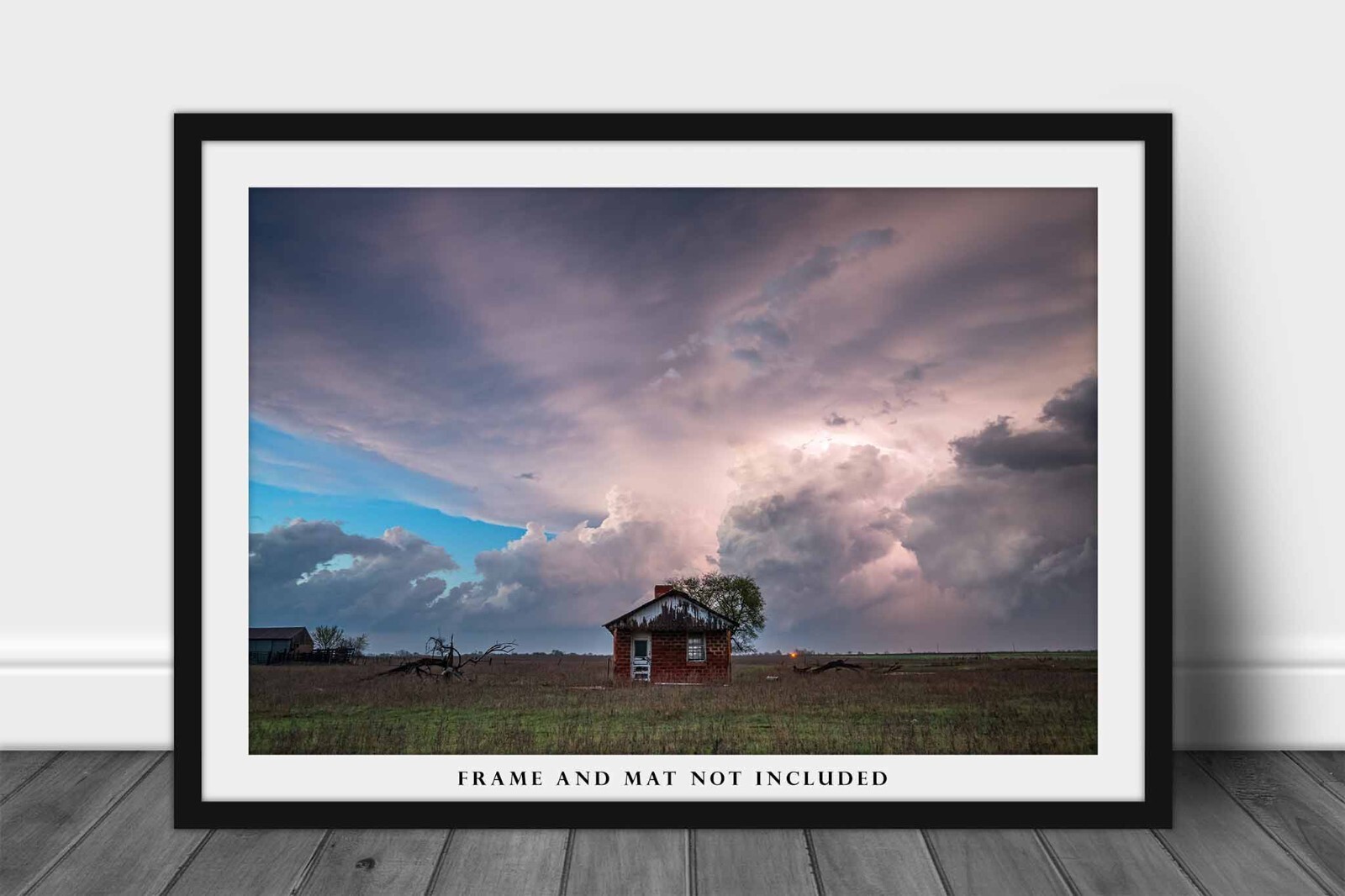 Storm Photography Print Tiny House Picture Oklahoma Photo Weather Decor