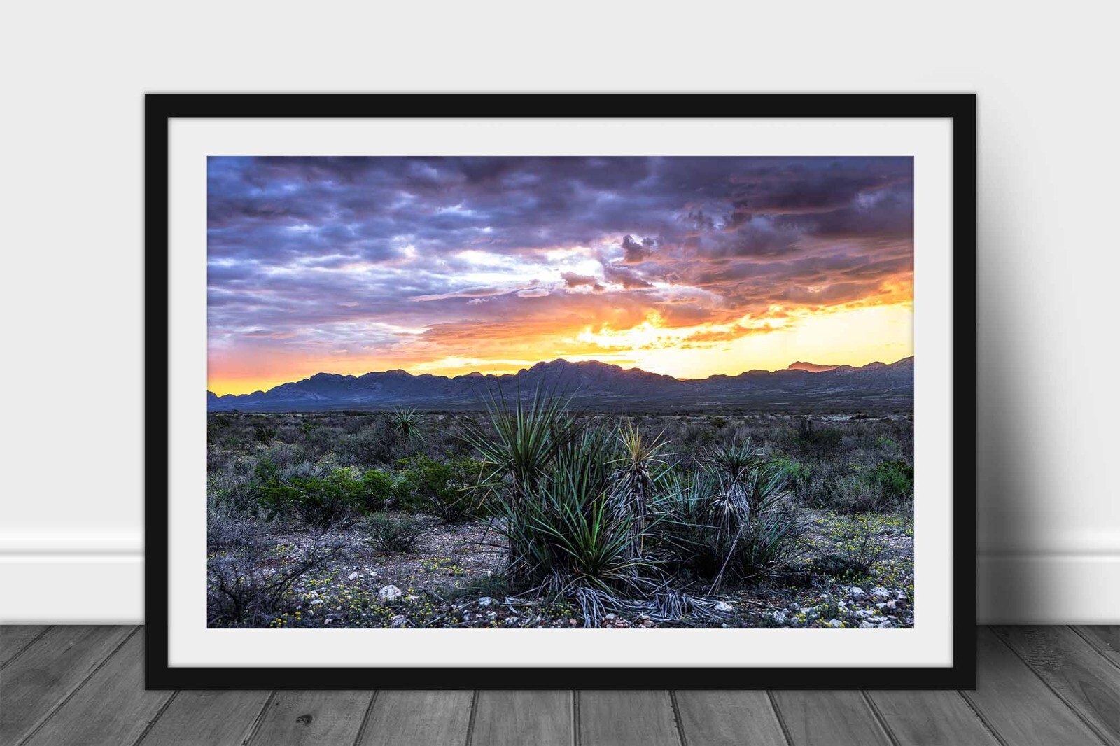 Big Bend Photography Print: West Texas Sunrise Mountain Landscape Sky Photo