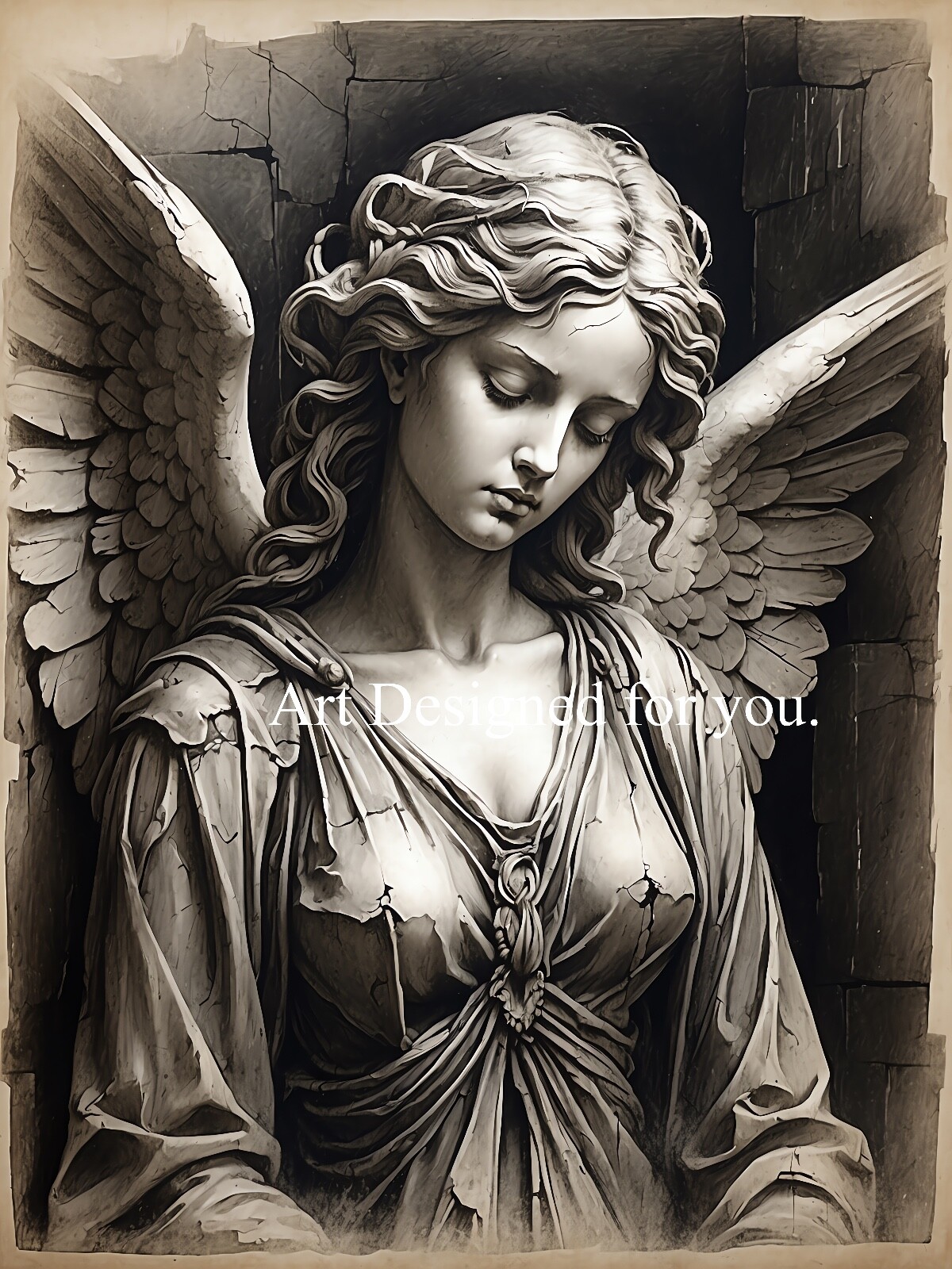 Digital Image Picture Photo Wallpaper Background, The Broken Angel