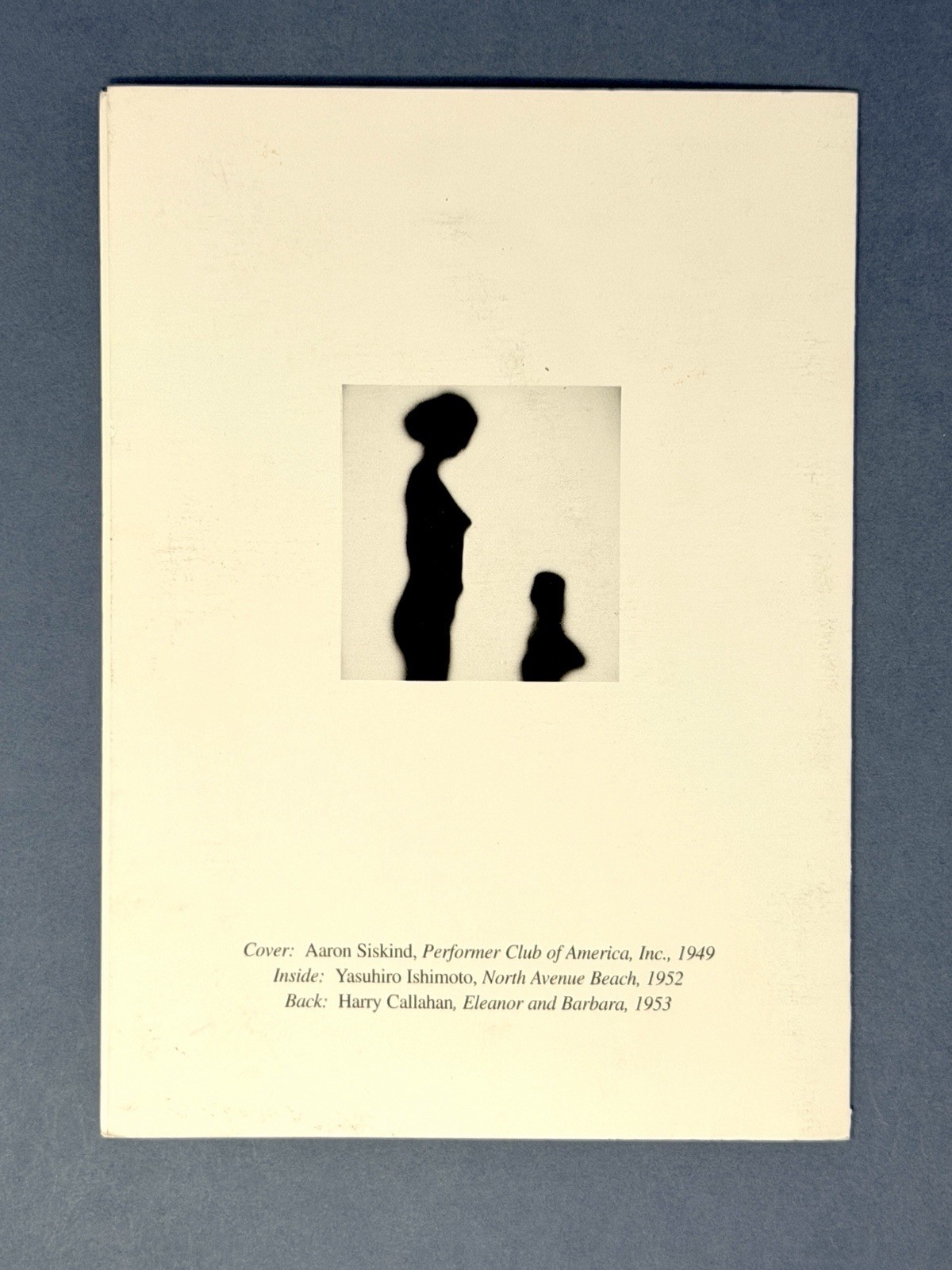 Aaron Siskind Group Art Show Announcement Card 1996 – Chicago Photography