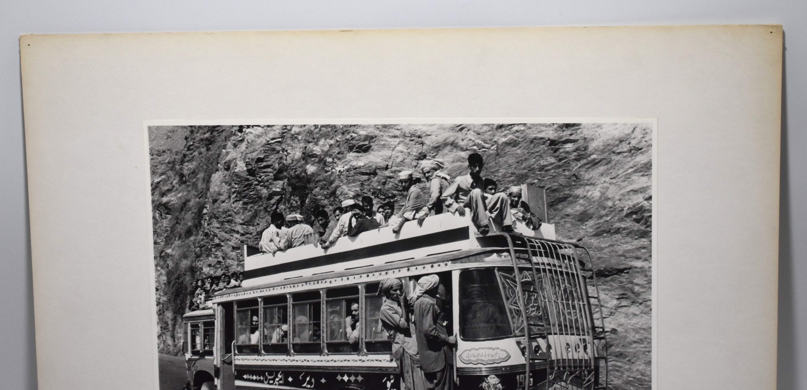 Vintage James W. Howlett Photograph, Focusing on a Group of People on a Bus
