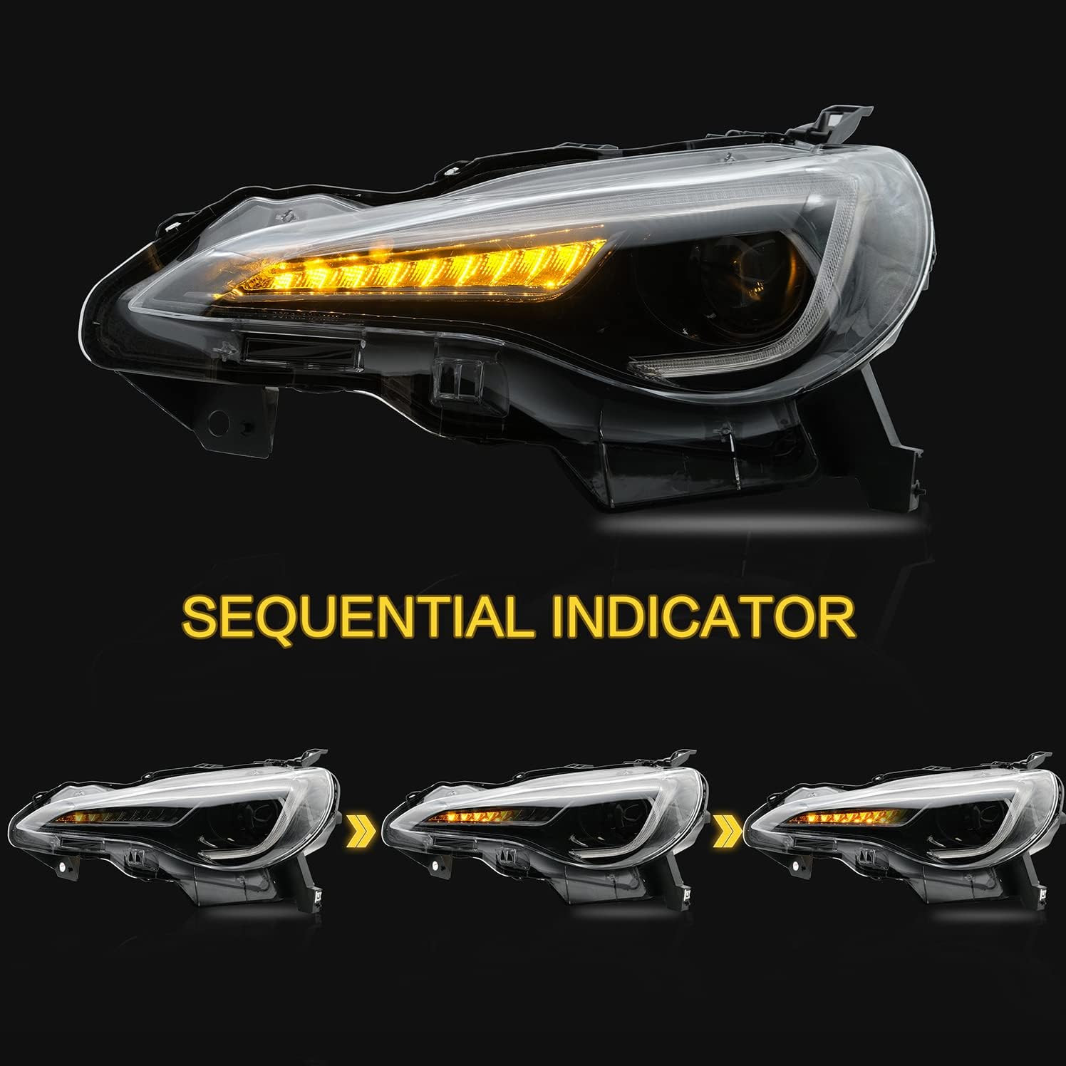 Headlight Assembly Fit for 2012-2016 Scion FR-S 2012-2021 Toyota 86 2013-2021 Su