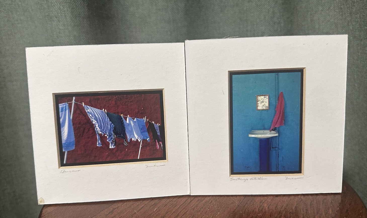 2 Jim Nilsen Signed Color Photography Prints 5×5 Matted – Burano & Guatemala