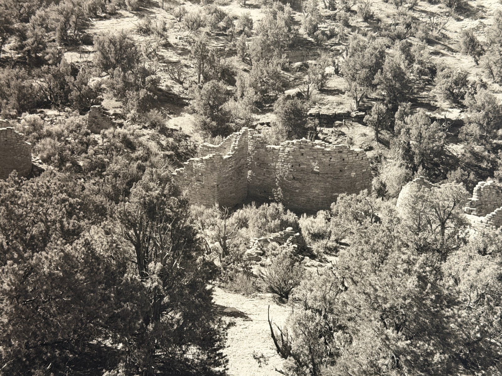 Dick Arentz, Cutthroat Ruin Hovenheep, Utah, 1984, Palladium / Platinum Print