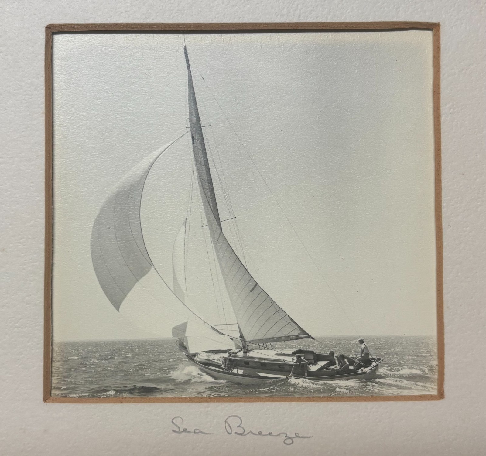 Original NORMAN FORTIER Sailboat YACHT RACING Sailors & Sailing SIGNED Photo