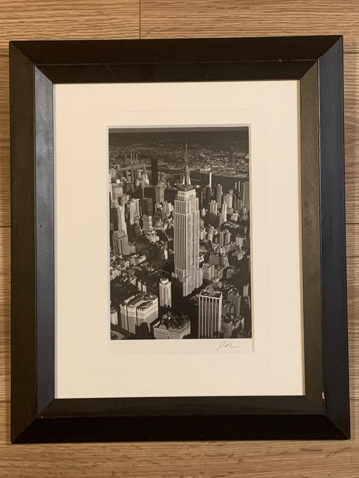 Jesse Kalisher Signed Black & White Empire State Building NYC Photograph