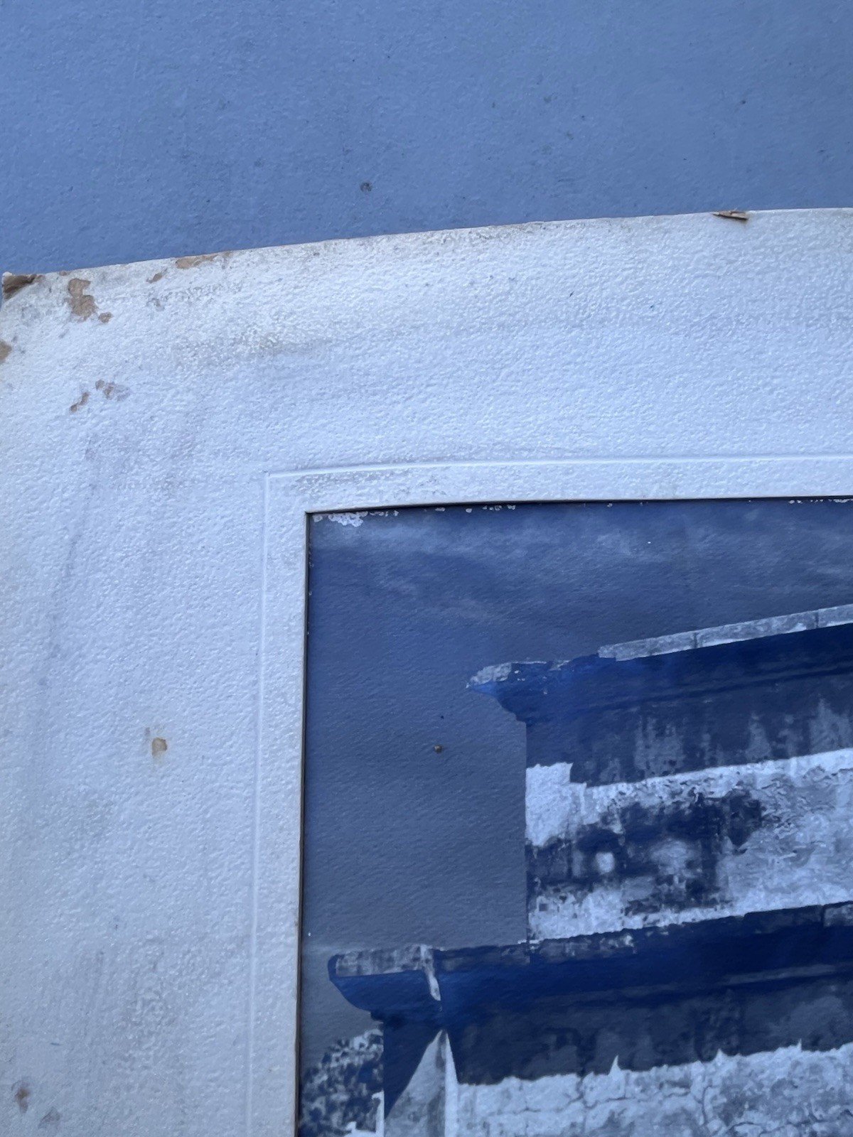 Otto John Gaul Signed Temple of the Frescoes Tulum Mexico Cyanotype Photograph