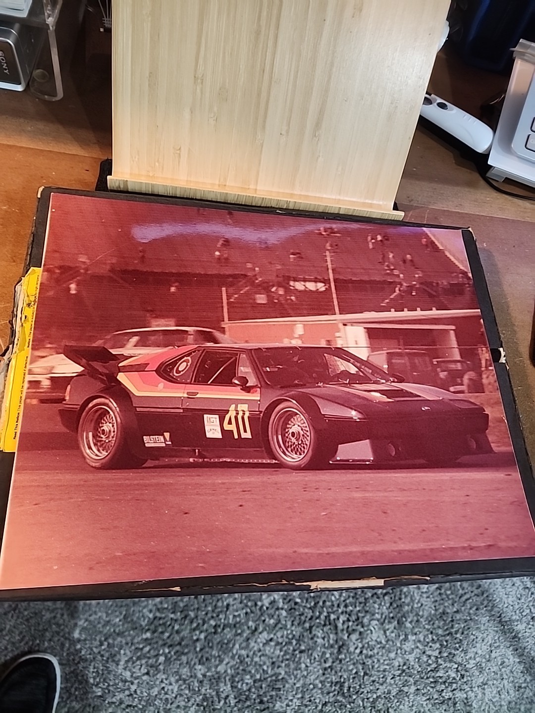 Vintage De Tomaso Pantera Race Photograph 14×11 Kodak Print BMW M1 IMSA GT Pic 2