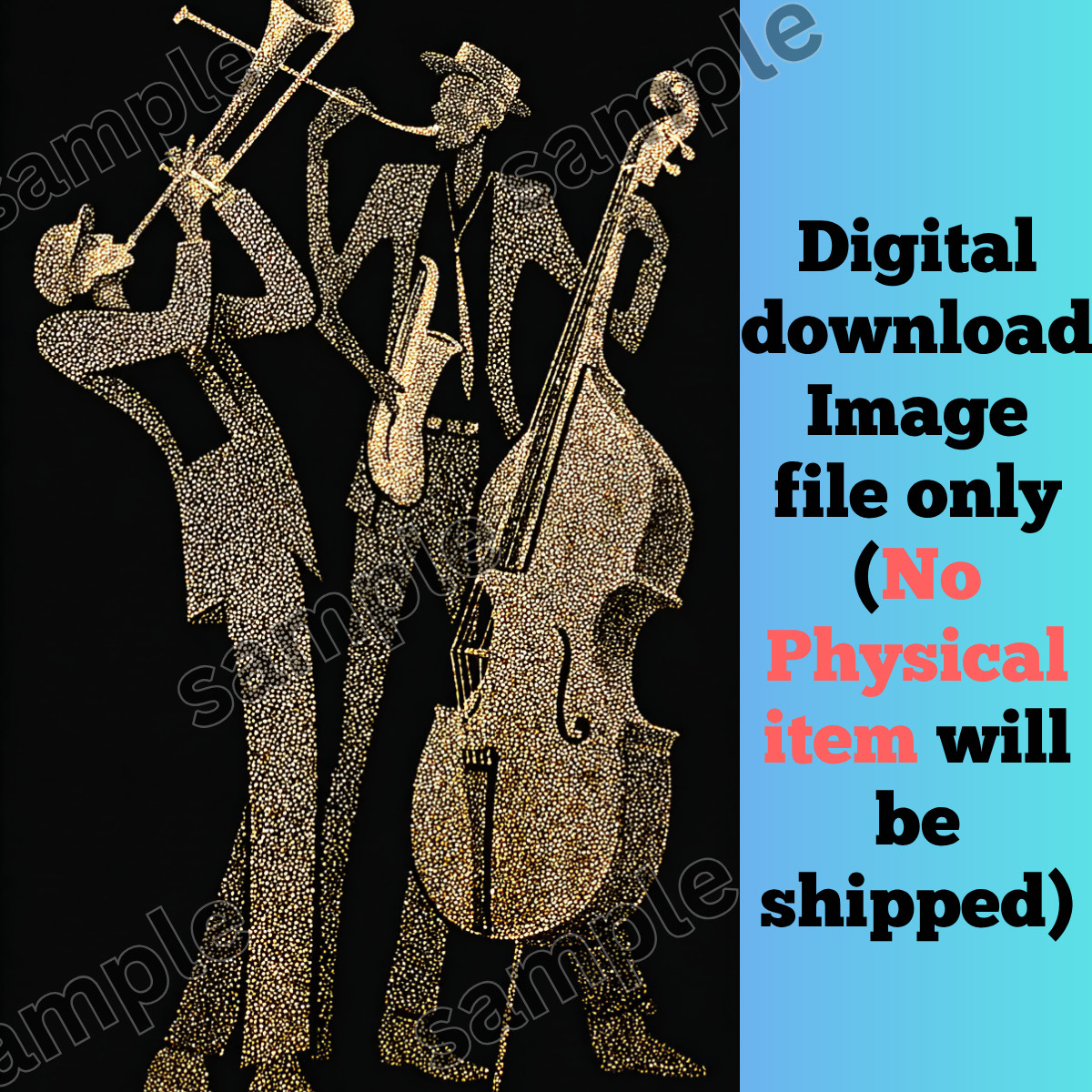 Musician modern dot art digital image background AI wallpaper for mobile & pc