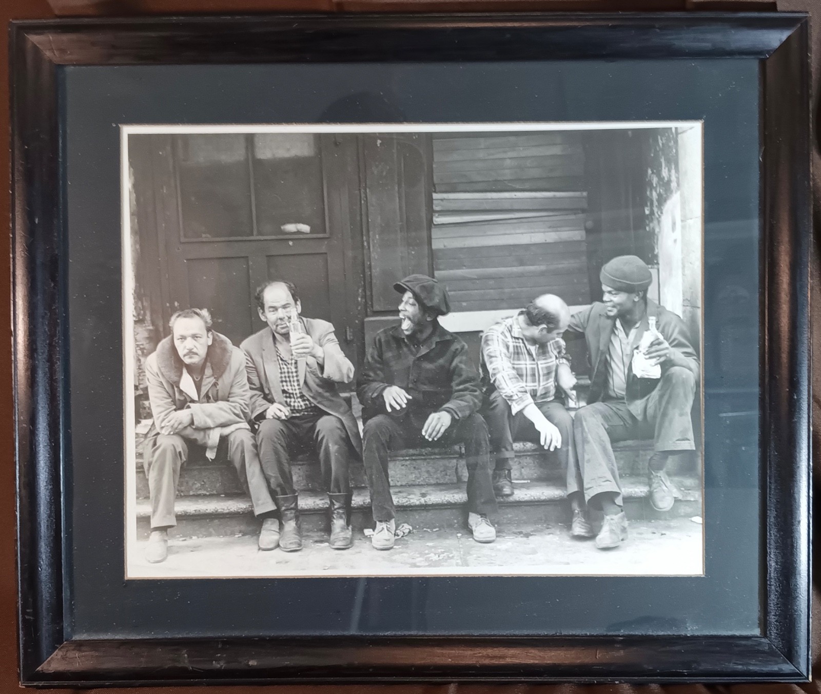 Framed Photograph, Day Drinking on the Steps, Tough times Fun times